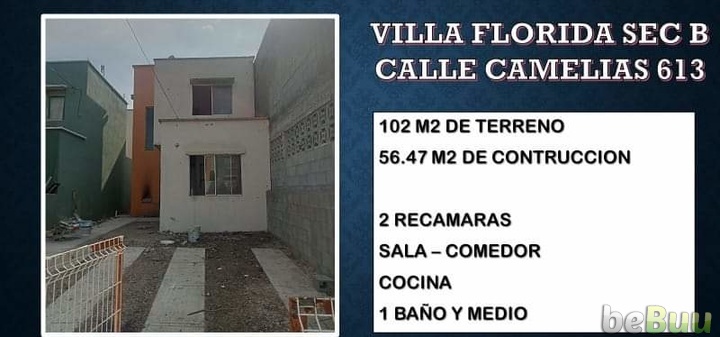 Casa en venta Villa florida sector b 2 hab Sala comedor Cocina, Reynosa, Tamaulipas