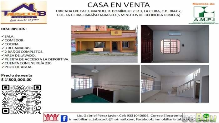 CASA EN VENTA UBICADA EN: CALLE MANUEL R. DOMÍNGUEZ 313, Villahermosa, Tabasco
