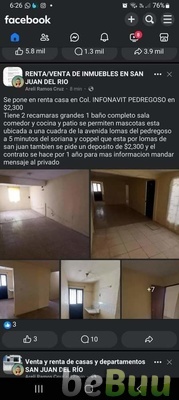 Esta persona está promocionando una casa en pedregoso en renta, San Juan Del Rio, Querétaro