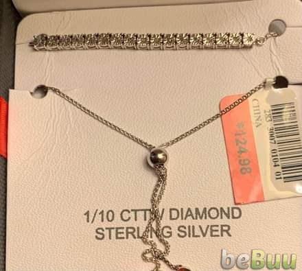 Genuine Diamond and Sterling Silver Slider Bracelet, Fort Worth, Texas