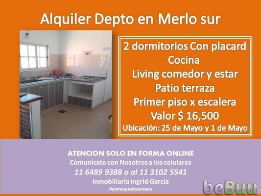 Alquiler departamento merlo sur con 2 dormitorios, Gran Buenos Aires, Capital Federal/GBA
