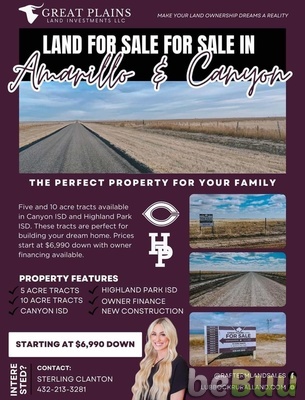 Looking for land around Amarillo? Check these out! These 5, Lubbock, Texas