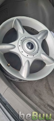 5 wheels  Mini Cooper with 2 Tyres like new 4x100  195/45/16, South Yorkshire, England