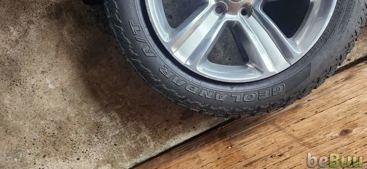Four good tires with rim off of a 2014 Dodge Ram, Longview, Texas