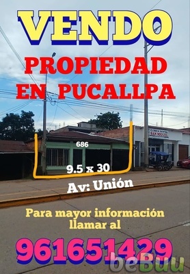 Vendo propiedad en Pucallpa, Coronel Portillo, Ucayali