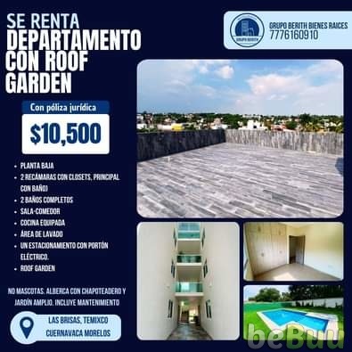 *RENTA DE NUEVO DEPARTAMENTO CON ROOF GARDEN.  $10, Cuernavaca, Morelos