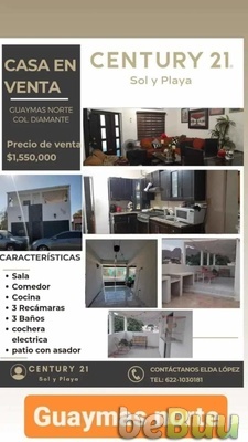 Se vende de oportunidad casa ?en Guaymas Norte Precio $1550, Guaymas, Sonora