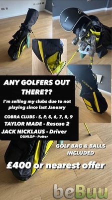 All clubs are listed in picture. Bag and balls included, West Yorkshire, England