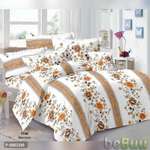 Classic Glace Cotton Printed Double Bedsheet with Pillow Covers, Torrance, California