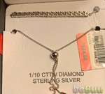 Genuine Diamond and Sterling Silver Slider Bracelet, Fort Worth, Texas