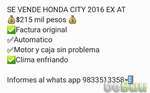 2016 Honda City, Chetumal, Quintana Roo