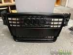Genuine Audi front grill.  Sprayed in black, Gloucestershire, England