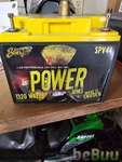 Stinger AGM battery. SPV44 is the series. 12 volt dry cell, Madison, Wisconsin