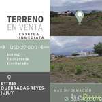 VENDO TERRENO EN REYES BARRIO TRES QUEBRADAS$27.000,00, San Salvador de Jujuy, Jujuy